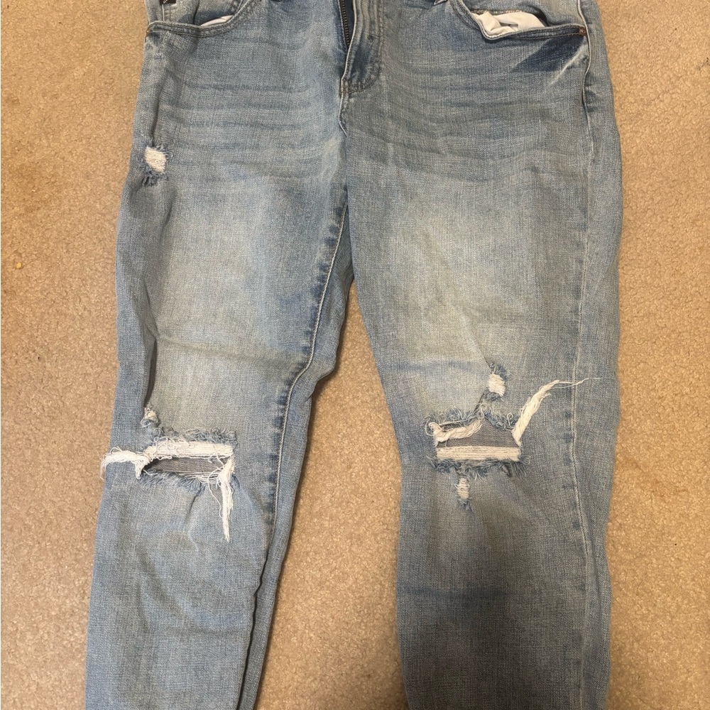 KanCan Boyfriend Jeans with Distressed Details